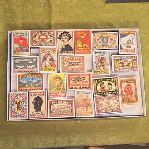 Set Box with 48 Vintage Swedish Matchbox with Matches from the 70s.